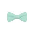Detailed close-up showing the textured mint green fabric weave of the kids' bow hair clip - Mint Green (19)