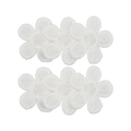 Detail of white lace flower embroidery patches with mesh texture for hair accessories - White Flower Embroidery Patch (10)