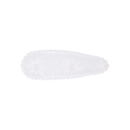 White embroidered daisy floral hair clip for girls with elegant scalloped edges - White Embroidered Daisy Style (011)