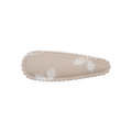 Beige floral embroidered BB hair clip with sweet scalloped edges for girls - Beige Exquisite Embroidery Style (44)