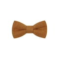 Close-up of mustard yellow fabric bow clip showing detailed linen texture and weave - Ginger Yellow (2)
