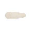 Cute cream embroidery flower hair clip in teardrop BB shape for sweet girls - Cream Embroidery Scalloped Style (49)