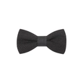 Close-up of black fabric bow hair clip showing detailed woven texture on white background - Black (4)