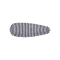 Black and white striped fabric BB hair clip in a sweet drop shape for girls - Black and White Vertical Stripe Style (11)