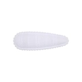 White floral lace fabric BB hair clip with delicate hollow embroidery and scalloped edges - White Hollow Lace Style (12)