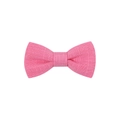 Close-up detail of the pink fabric bow hair clip showing textured cross-weave material - Pink (13)