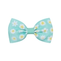 Barrette à nœud vert menthe avec imprimé marguerites pour enfants en ruban gros-grain - Style Marguerite Vert Menthe (20)