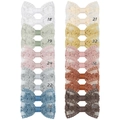 Détails de dix barrettes en dentelle colorée avec broderies délicates et rubans - Lot de 10 Couleurs Mixtes