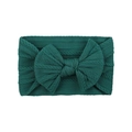 Bandeau bébé tricoté vert foncé avec un nœud jacquard et un tissu élastique texturé - Vert Foncé (24)