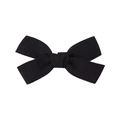 Pinza para el pelo con lazo de tela negra para niñas con diseño de nudo artesanal - Negro