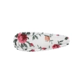 Floral fabric BB clip hair slide with vintage red rose embroidery for girls and women - White Rose Floral Style (13)
