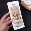 Set di 6 fermagli per capelli in tessuto per bambine con fiori e stampa leopardata - Stile Leopardato Margherita Beige (FJ2844-6M)