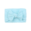 Bandeau élastique pour bébé avec grand nœud en tricot jacquard bleu clair - Bleu Bébé (305)
