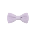 Handmade light purple fabric bow hair clip with textured cotton linen material - Lavender (25)