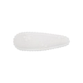 Sweet white fabric flower BB hair clip with delicate lace edges for girls' styling - Pure White Fabric Lace Style (25)