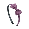 Close-up of purple knotted bow headband with detailed non-slip teeth for children - Purple Style(5)