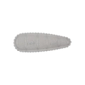 Light gray fabric BB hair clip with wave edges and embroidered dot texture for kids - Light Gray Scalloped Style (8)
