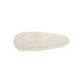 Handmade cream floral embroidered BB hair clip with delicate daisy patterns for girls - Beige Daisy Embroidery Style (16)