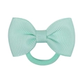 Mint green 1.7-inch grosgrain ribbon bow with matching elastic nylon hair band for kids - Mint Green (513)