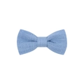 Light blue fabric bow hair clip for children with classic cotton linen woven texture - Light Blue (36)