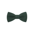 Dark green linen fabric bow hair clip for girls with a textured weave pattern - Dark Green (39)