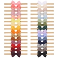 Lot de 30 bandeaux colorés en nylon pour bébés avec nœuds en gros-grain pour tout-petits - Pack de 30 Couleurs Assorties