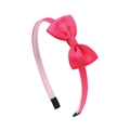 Kids rose pink headband featuring a large handmade layered grosgrain ribbon bow - Rose Pink Style(14)