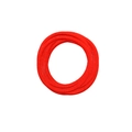 Elastic red hair ties for kids with high stretch and durable braided fiber texture - 50 Pieces / Bright Red