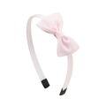 Handmade pink ribbed ribbon bow headband with white non-slip frame for girls - Pink Style(24)