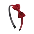 Deep red grosgrain ribbon bow headband with non-slip inner teeth for girls - Red Style(33)