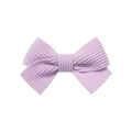 Charming lavender corduroy striped bow hair clip for girls with elegant retro style - Lavender (25)