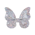 Dettaglio del fermaglio a farfalla glitterato con paillettes olografiche bimbi - Argento Olografico (1)
