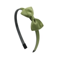 Kids hair hoop with green grosgrain ribbon bow and non-slip inner teeth design - Green Style(38)