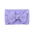 Bandeau élastique en maille jacquard pour bébé avec un grand nœud couleur lilas doux - Violet Clair (35)