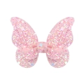 Detailansicht der Kinder-Schmetterlings-Haarspange mit rosa Laser-Farbverlauf Pailletten - Schmetterling Farbverlauf Pailletten Stil (13)