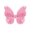 Detailansicht der rosa Glitzer-Schmetterlings-Haarspange mit schimmernden blauen Pailletten - Schmetterling Farbverlauf Pailletten Stil (15)