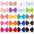 Lot de 20 nœuds pour cheveux en ruban gros-grain coloré avec strass pour filles - 20 couleurs mélangées
