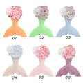 Handmade mermaid tail hair clips with pearls and glitter shells for girls, 6-color set - Mixed Color Style