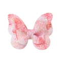 Pinza para el pelo de mariposa de doble capa con purpurina rosa y blanca degradada - Estilo de Lentejuelas Rosa Y Blanco (41)