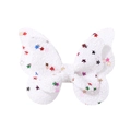 Funkelnde weiße Schmetterlings-Haarspange mit bunten Stern-Pailletten für Kinder - Schmetterling Farbverlauf Pailletten Stil (47)