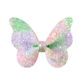 Glitzernde Haarspange für Kinder mit Schmetterling und buntem Regenbogen-Pailletten - Schmetterling Farbverlauf Pailletten Stil (37)