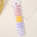 10-piece set of water-drop BB clips with floral, checkered, and polka dot patterns - 10L