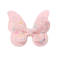 Glitzernde Haarspange in Schmetterlingsform mit bunten Sternen für kleine Mädchen - Schmetterling Farbverlauf Pailletten Stil (49)