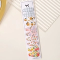 10-piece floral and plaid fabric covered snap hair clips set on a white display card - 10 Pieces Set / Mixed Patterns Set B