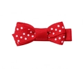 Graziosa molletta per capelli con fiocco a pois rossi e bianchi per bambine in nastro - Accessorio per capelli con fiocco / Rosso a pois