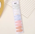 Set of 10 pastel water-drop BB clips with delicate white embroidery and pom-pom trim - Embroidered Flower Macaron Set