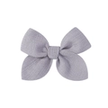 Lavender purple 3.5 inch textured fabric hair bow clip for girls and women - Lavender (22)