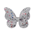 Glitzernde silberne Schmetterlings-Haarspange für Mädchen mit bunten Stern-Pailletten - Schmetterling Farbverlauf Pailletten Stil (55)