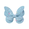 Himmelblaue Schmetterling-Haarklammer für Kinder mit Glitzer und bunten Stern-Pailletten - Schmetterling Farbverlauf Pailletten Stil (53)