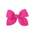 3.5 inch vibrant rose red grosgrain ribbon bow hair clip with handmade ribbed texture - Rose Red (30)